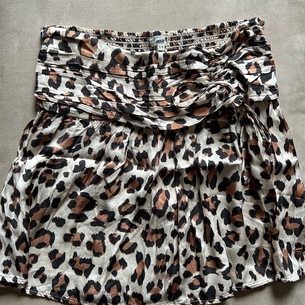 Aerie Ruched Bubble Mini Skirt